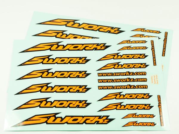 SWORKz Speed Aufkleber (PushBar) Orange (2)